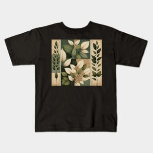 Verdant Mosaic: A Tapestry of Foliage Kids T-Shirt